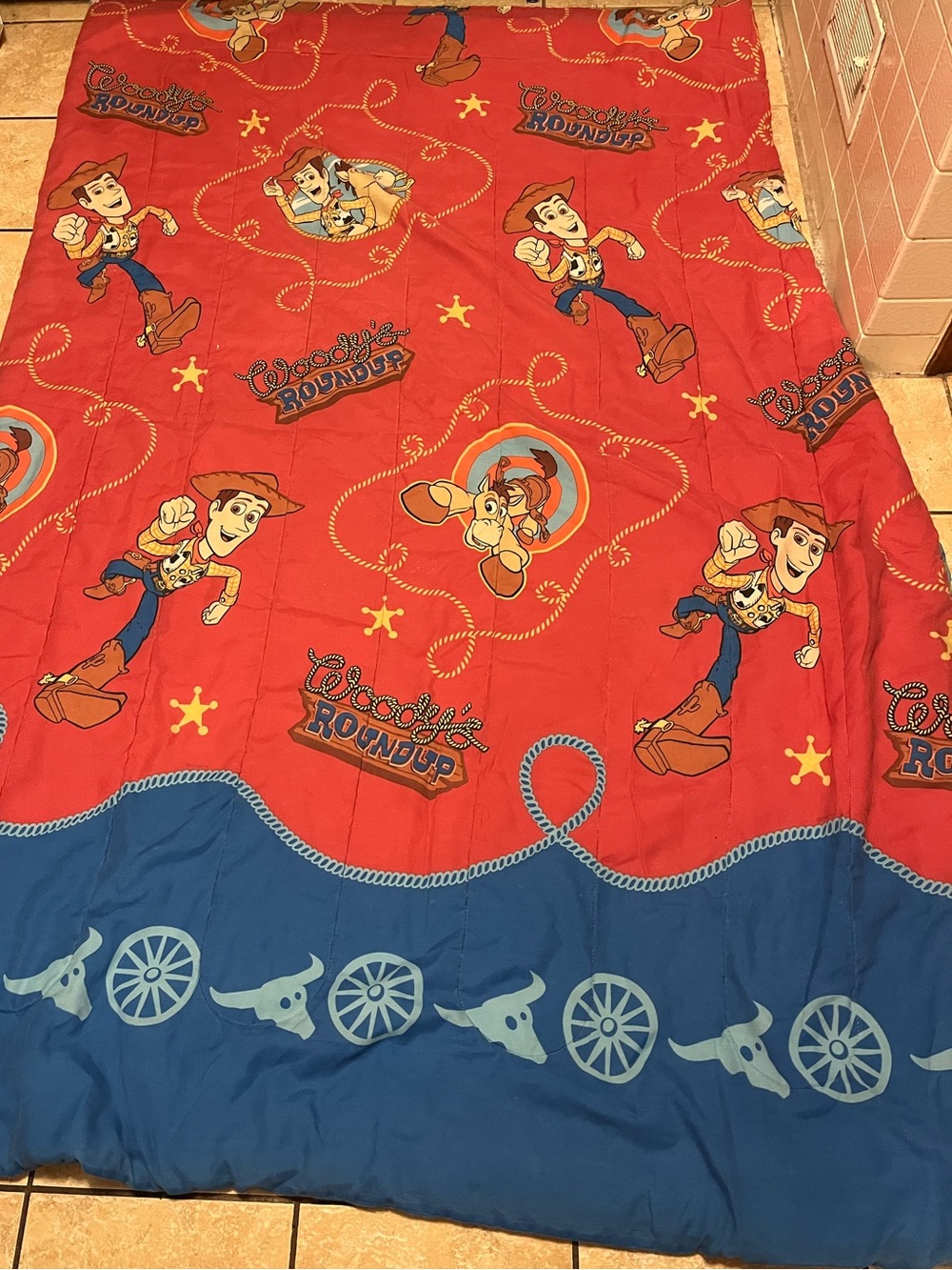 Vintage Disney Pixar Toy Story Reversible Twin Comforter Buzz Lightyear & Woody